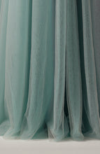 Load image into Gallery viewer, Light Blue A-line Beaded Spaghetti Strap Evening Dress for Young Lady