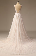 Load image into Gallery viewer, High Quality Sequined Lace A Line Wedding Dress Bridal Gowns with Train