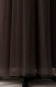 V-Neck Beaded Lace Appliqued Gray Evening Dress Long