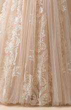 Load image into Gallery viewer, Backless Applique Lace Beaded A-Line Bridal Wedding Dress